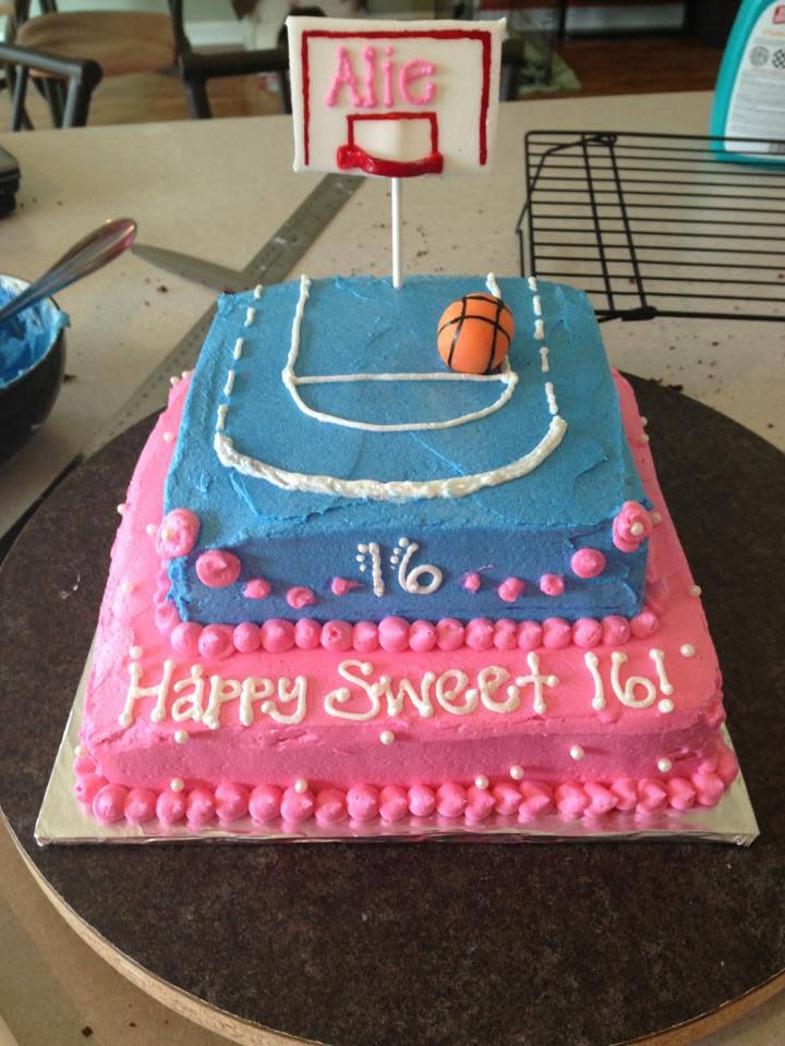 Sweet 16 Basketball Cake