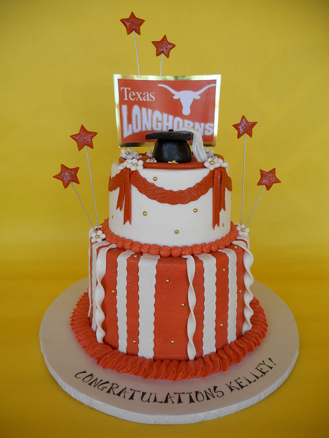 Texas Longhorn Graduation Cake