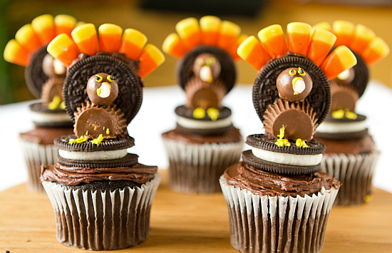 Thanksgiving Turkey Cupcakes