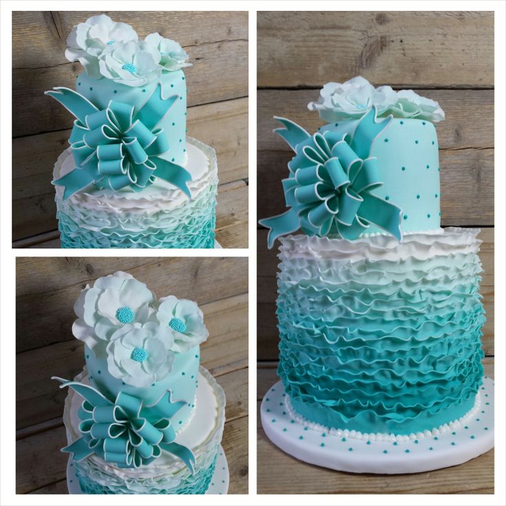 Tiffany Blue Sweet 16 Birthday Cake