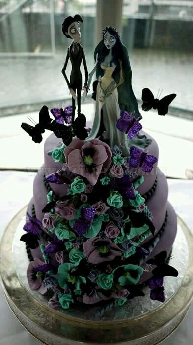 Tim Burton Corpse Bride Wedding Cake