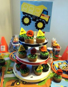 Tonka Truck Cupcake Stand