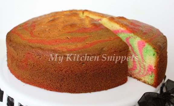 Tricolor Marble Cake