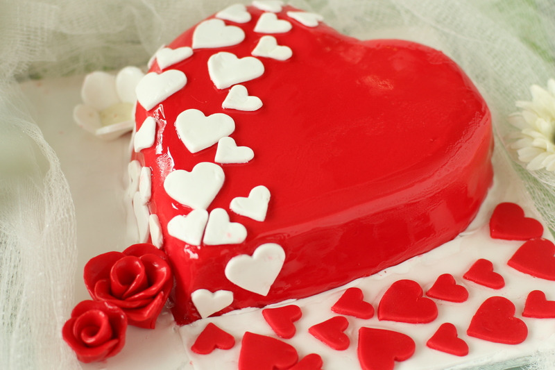 Valentine Heart Birthday Cake