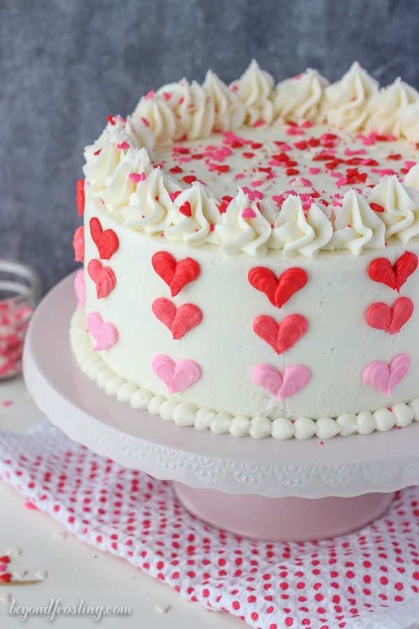 Valentine's Day Cakes with Hearts