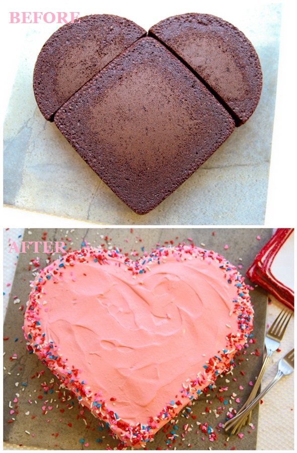 Valentine's Day Heart Shaped Cake