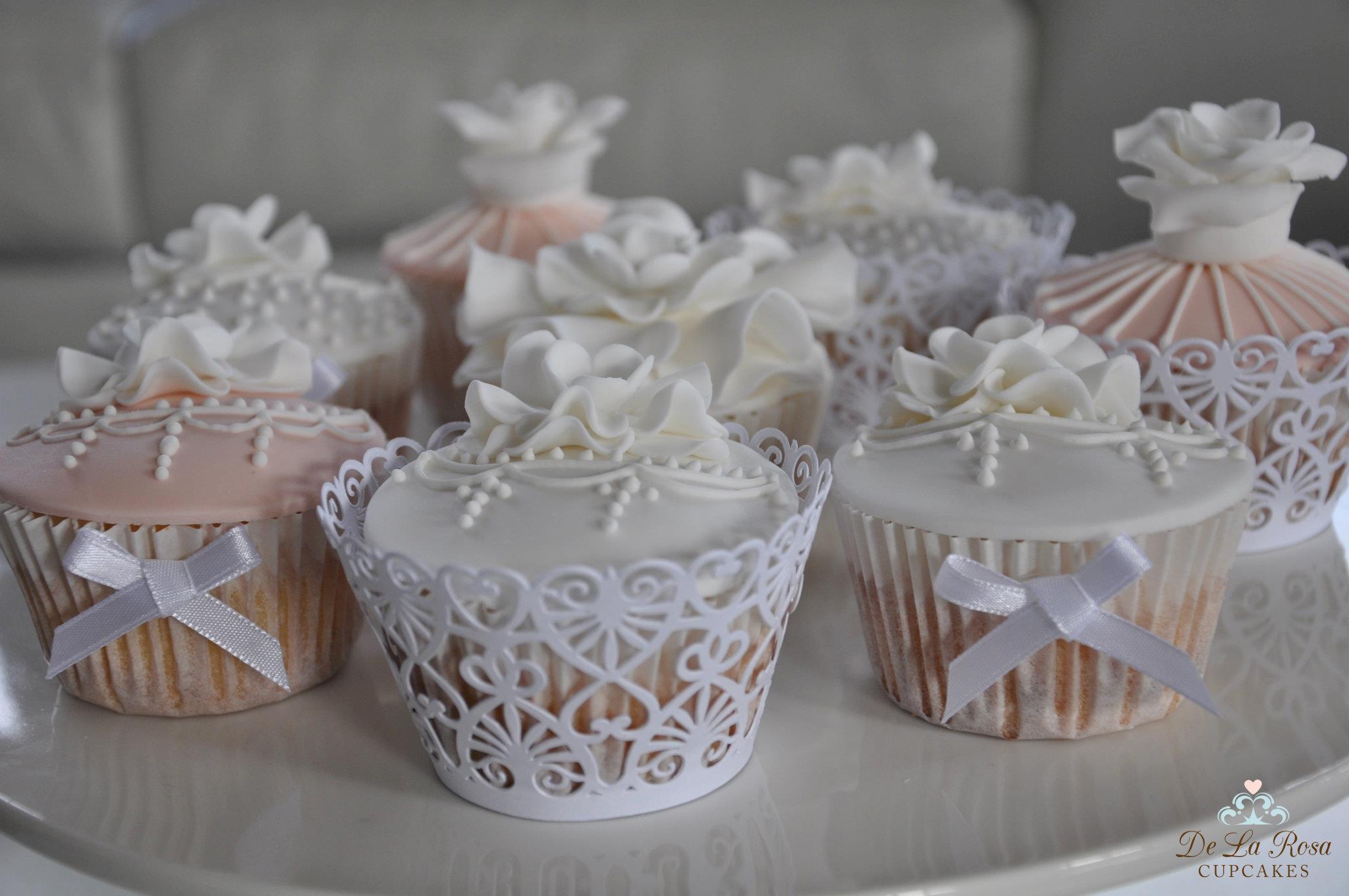 Vintage Cupcake Wedding Cake