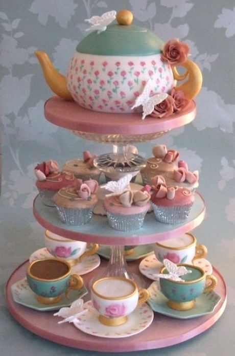 Vintage Tea Party Cake