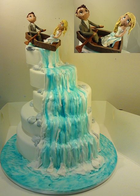 Waterfall Wedding Cake