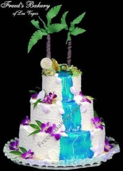 Waterfall Wedding Cake