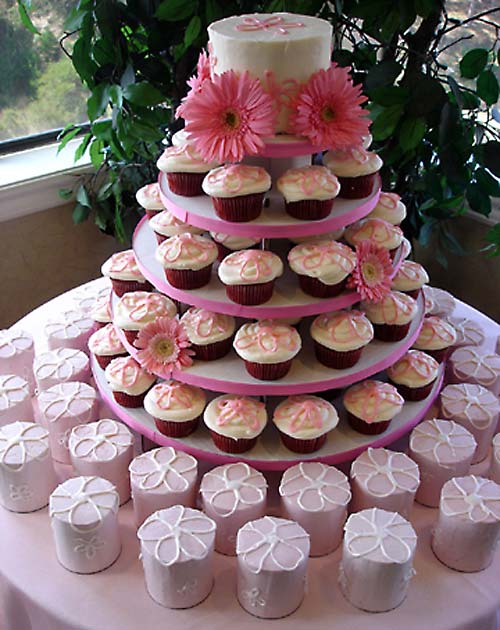 Wedding Cake with Cupcakes Ideas