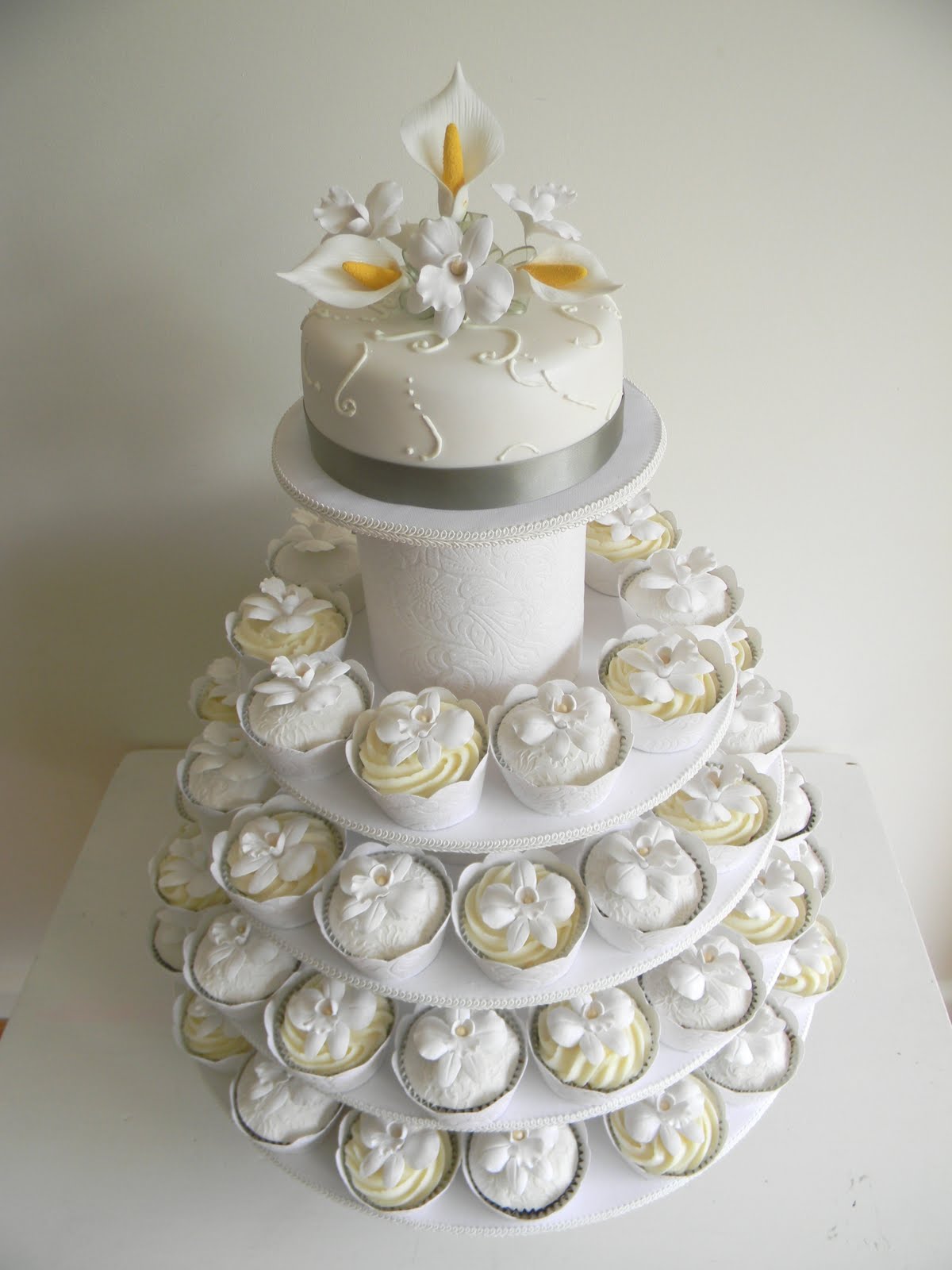 Wedding Cake with Cupcakes Ideas