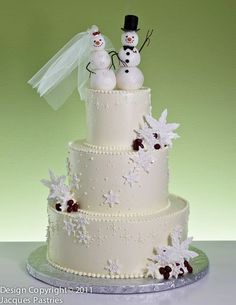 Winter-Themed Wedding Cake