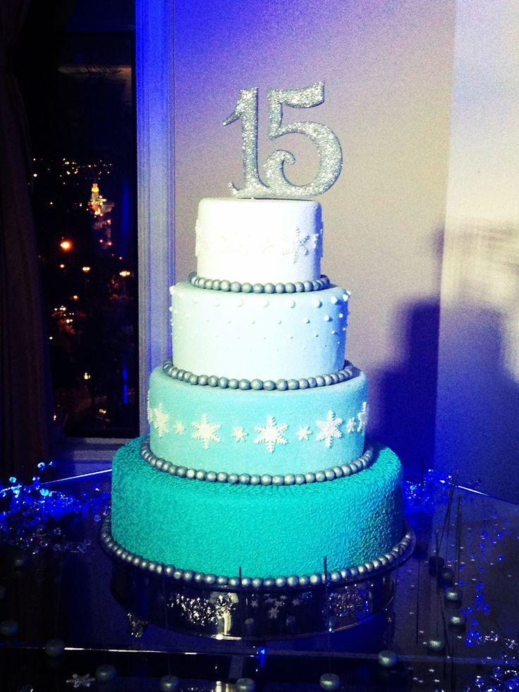 Winter Wonderland Sweet 15 Cake