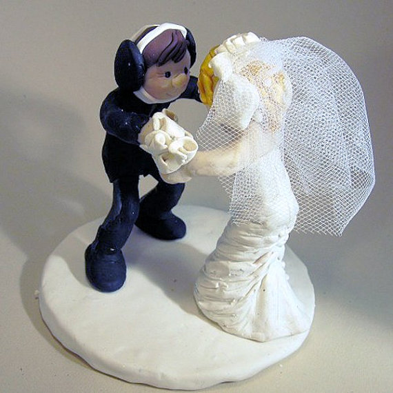 Wrestling Wedding Cake Toppers