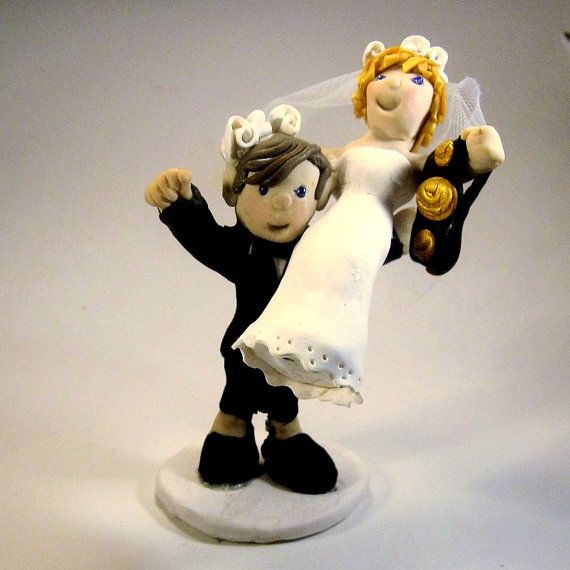 Wrestling Wedding Cake Toppers