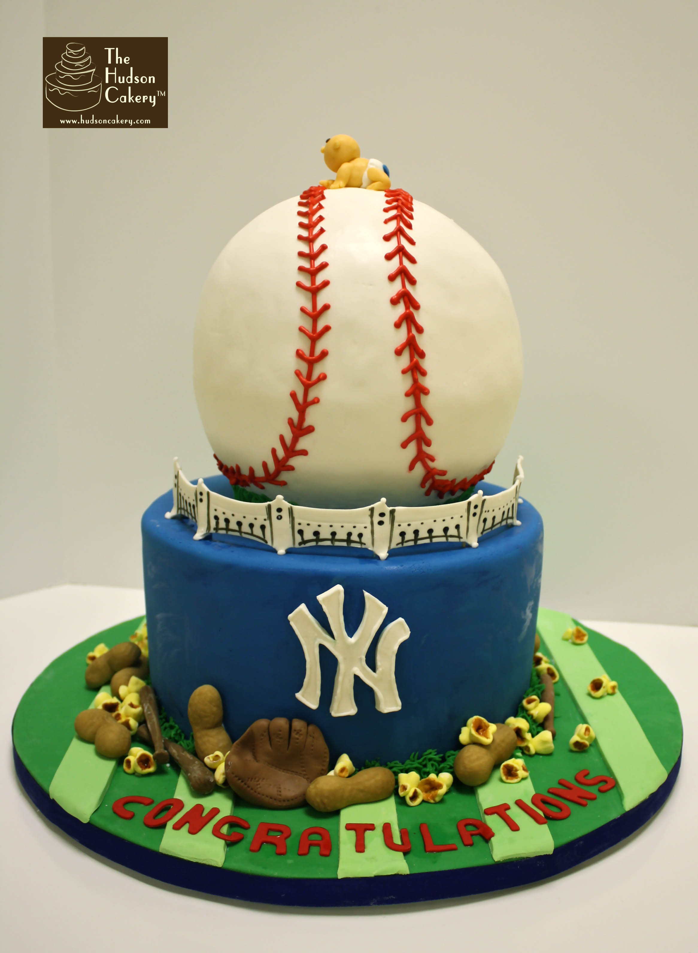 Yankee Baseball Baby Shower Cakes